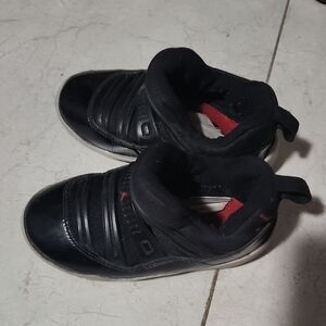 Jordan Black Sneakers with Velcro Strap and Cushioned Sole